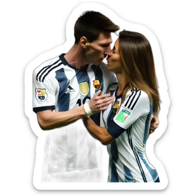 lionel messi kissing cristiano ronaldo no nsfw sticker