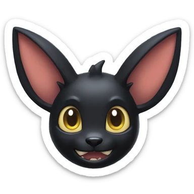sinister solo horned grin umbreon monster sticker