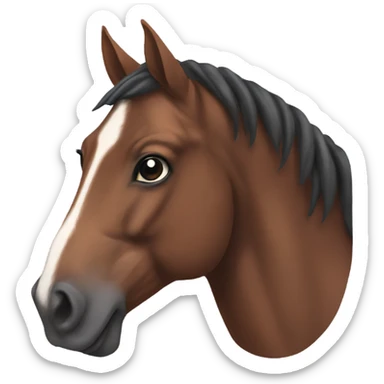 Bay horse sticker