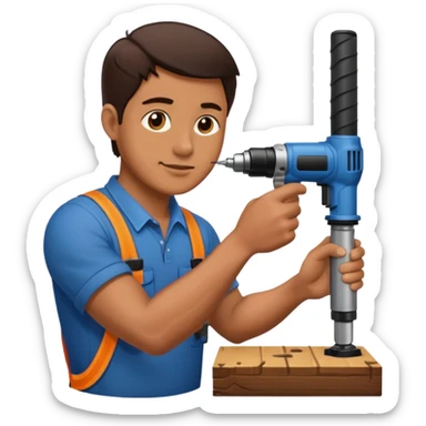 it's ok, but i want to see him from the left side, while is drilling a dark panel sticker