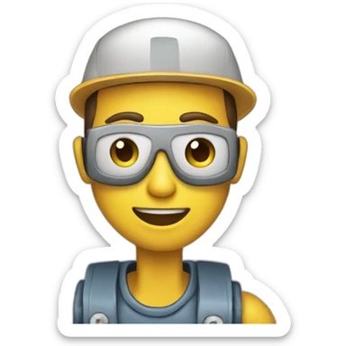 robot newspaper delivery boy sticker