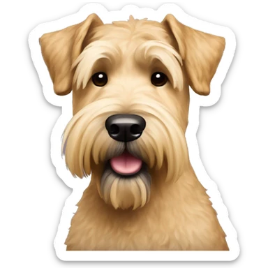 Wheaten terrier with standard breed show cut sticker