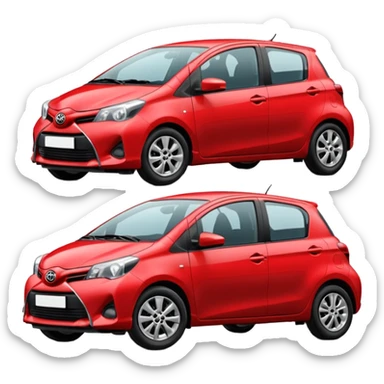 RED TOYOTA YARIS sticker