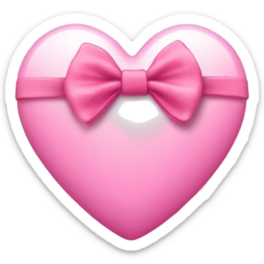Cuore rosa con fiocco  sticker