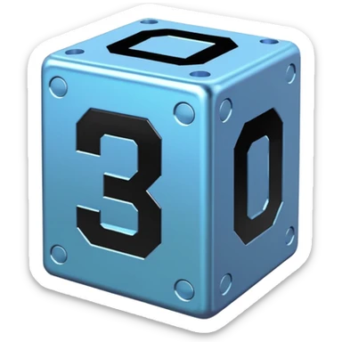 Metallic numberblocks sticker