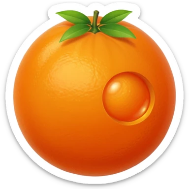 tangerine sphere sticker