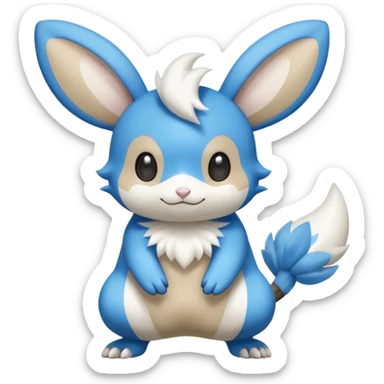 Minccino-Emolga-Pachirisu-Cacomistl-Fakemon-hybrid-creature (full body) sticker