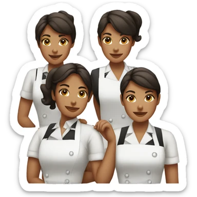 three Female Baristas sticker