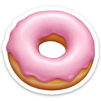 pale pink donut sticker