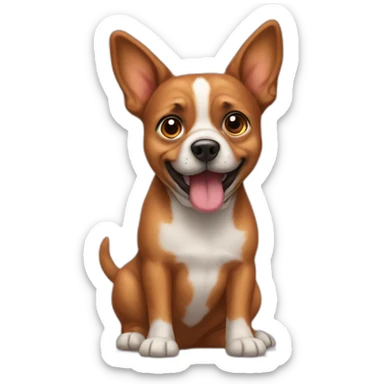 a dog that poops butterflies sticker