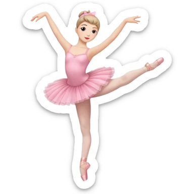 full body balet with pink tutu sticker