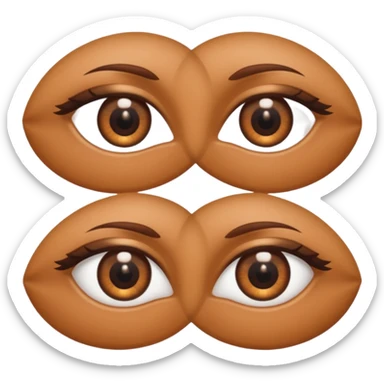 two eyes side by side, looking to the left sticker