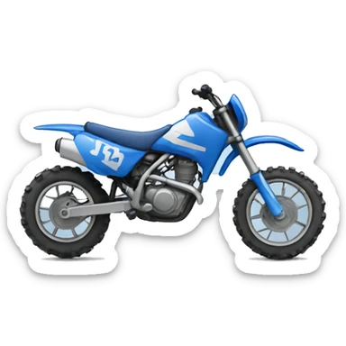 Blue dirt bike   sticker