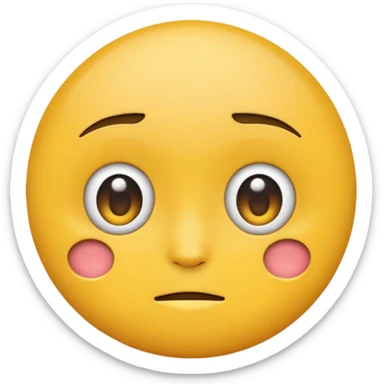 A normal emoji giving a side eye sticker