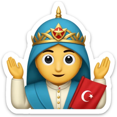 Turkuaz renginde türk bayrağı yapar mısın  sticker