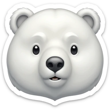 un ours polaire cagoulé sticker