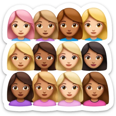 Stickers de chicas femeninas sticker