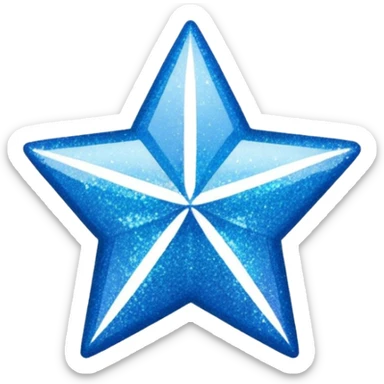 icon instagram em forma de estrela glitter blue sticker