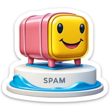  paris art city SPAM meat jeff koons style sculpture arty landscape  sticker