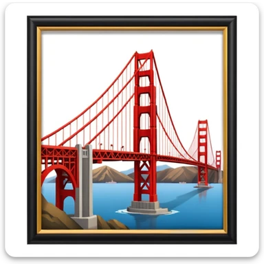Golden Gate Bridge 🌉 in frame sticker