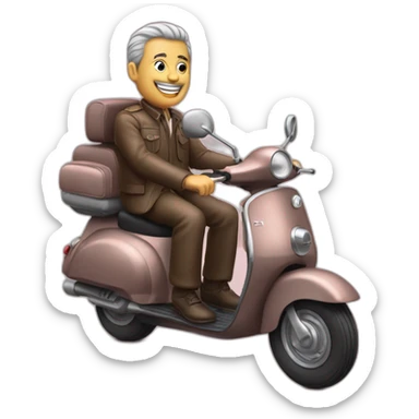 Grand homme mince sur un scooter sticker