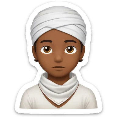 Boy in white bandana  sticker