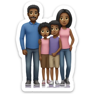 Family of five sticker