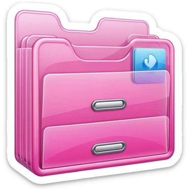 pink app drawer folder sticker