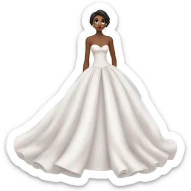 Strapless Mila Nova wedding gown sticker