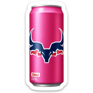pink red-bull can sticker