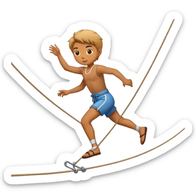 person walking on tightrope
 sticker