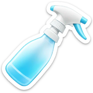 Spray bottle with water spraying out of it sticker