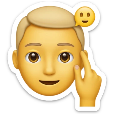 Animated emoji tapping the side of the head duh sticker