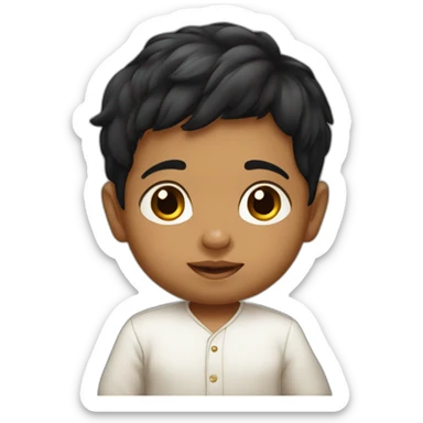 South Indian baby boy with black hair sticker