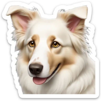 Cream white coloured  Aussie shepherd  sticker
