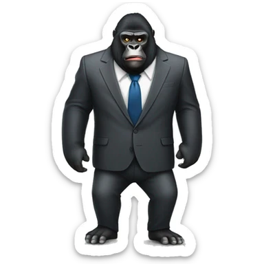 Gorilla with a suit  sticker
