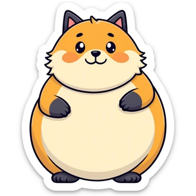 Furry that has a fat stomach sticker