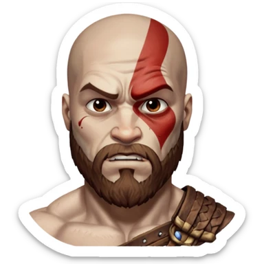 Visage de Kratos du jeu PlayStation sticker