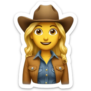 Cowgirl sticker