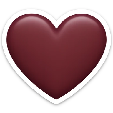 Maroon heart sticker
