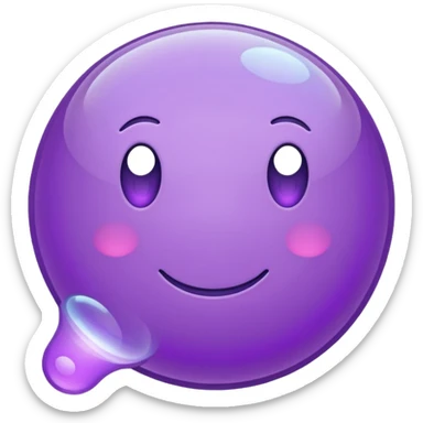 balão de comentário na cor roxa sticker
