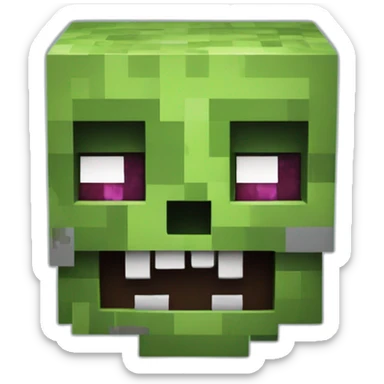 MineCraft-Zombie-head sticker