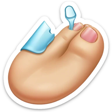 Broken toe nail sticker