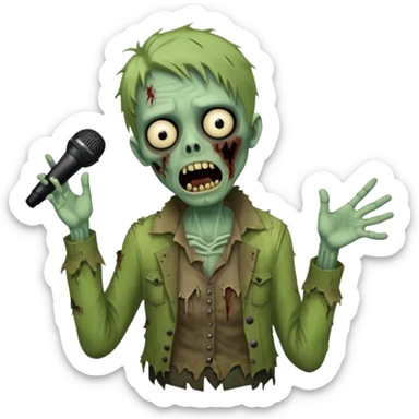 Singing Zombie sticker