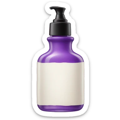 Vintage purple lotion bottle sticker