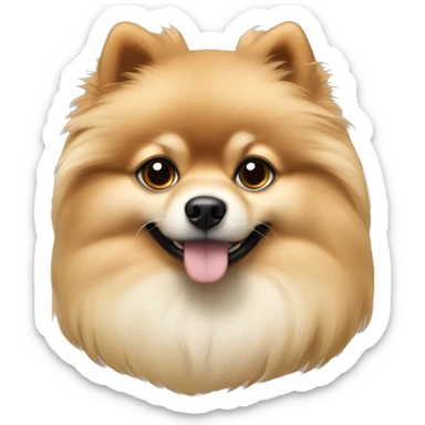 Perro Pomerania color beige sticker