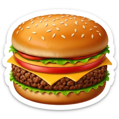 Ground beef patty sticker