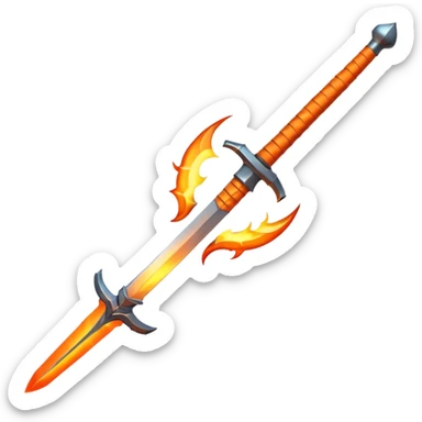 flaming sword sticker