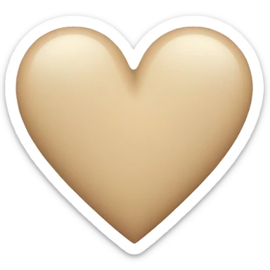 Beige heart sticker