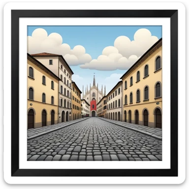 milan city street sticker